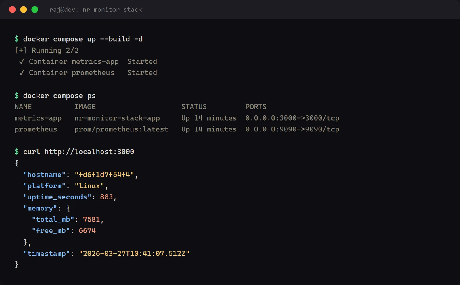 Observability Stack screenshot